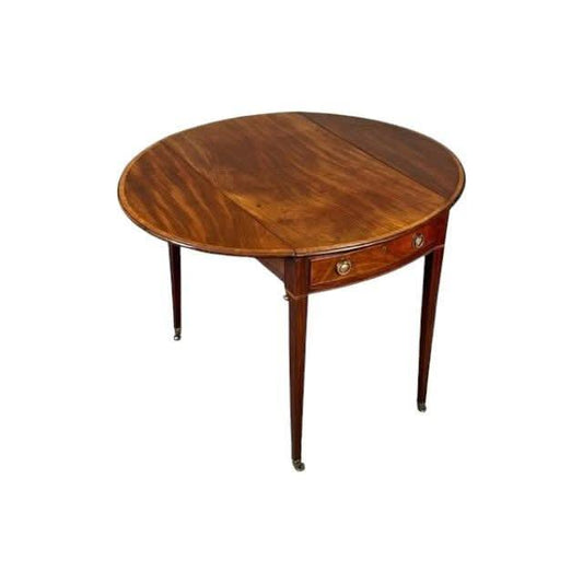 Antique English George III oval dropside Pembroke Table. | Bazaa | Designer, Vintage and Antique Furniture