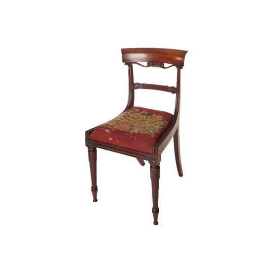 Antique English George IV Set of 4 Mahogany Dining Chairs