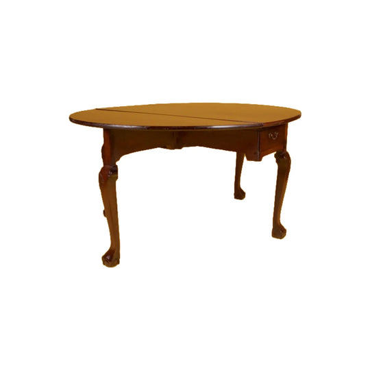 Antique English Georgian II Mahogany Drop Side Dining Table