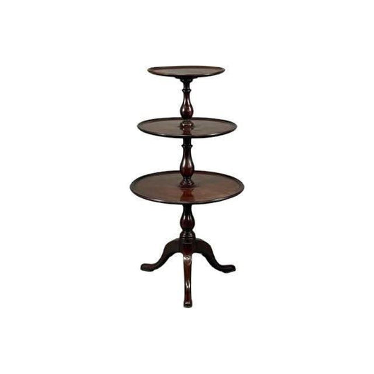Antique English Georgian Mahogany three tier Dumb Waiter