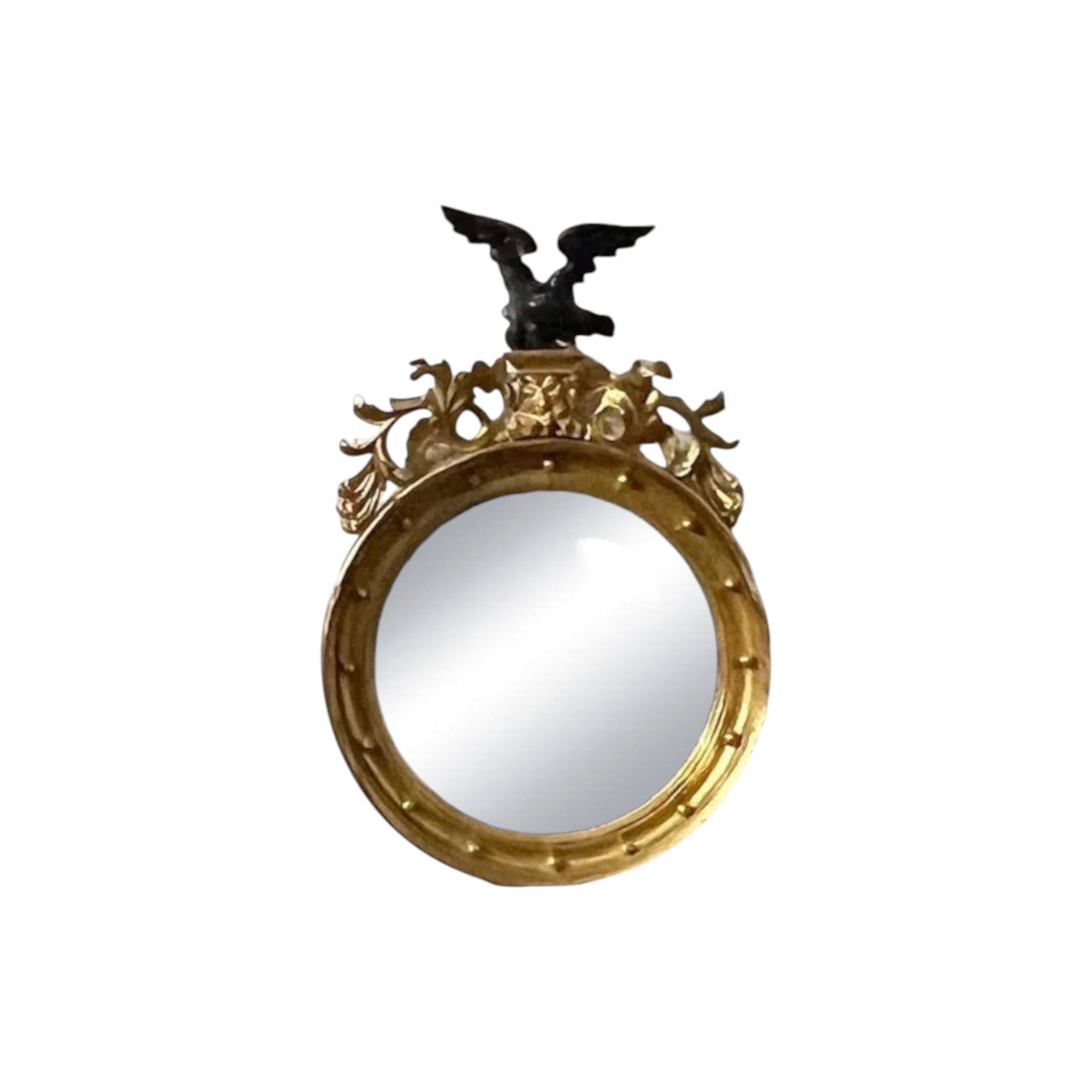 Antique English georgian regency period gilt Convex Mirror. | Bazaa | Designer, Vintage and Antique Furniture