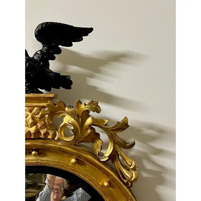 Antique English georgian regency period gilt Convex Mirror. | Bazaa | Designer, Vintage and Antique Furniture