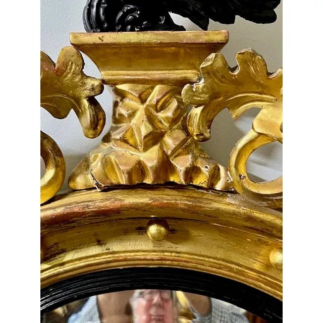 Antique English georgian regency period gilt Convex Mirror. | Bazaa | Designer, Vintage and Antique Furniture