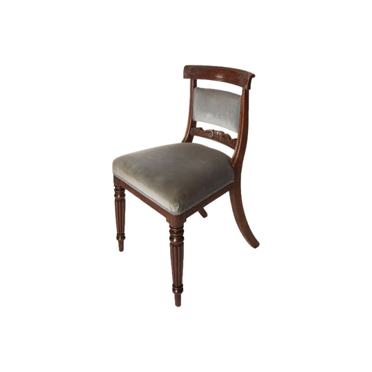 Antique English Georgian Set of 6 simulated Rosewood Dining Chairs