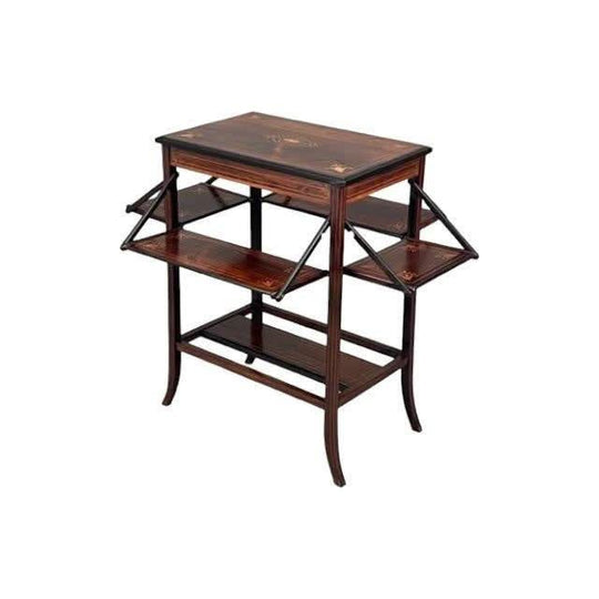 Antique English late Victorian / Edwardian inlaid Rosewood Side table / Serving Table.