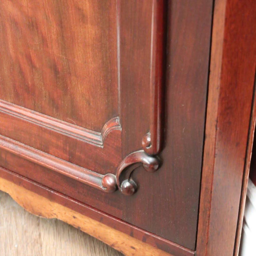 Antique English Mahogany Corner Medicine Cabinet with Brass Handle – Ready to Hang | Bazaa | Designer, Vintage and Antique Furniture