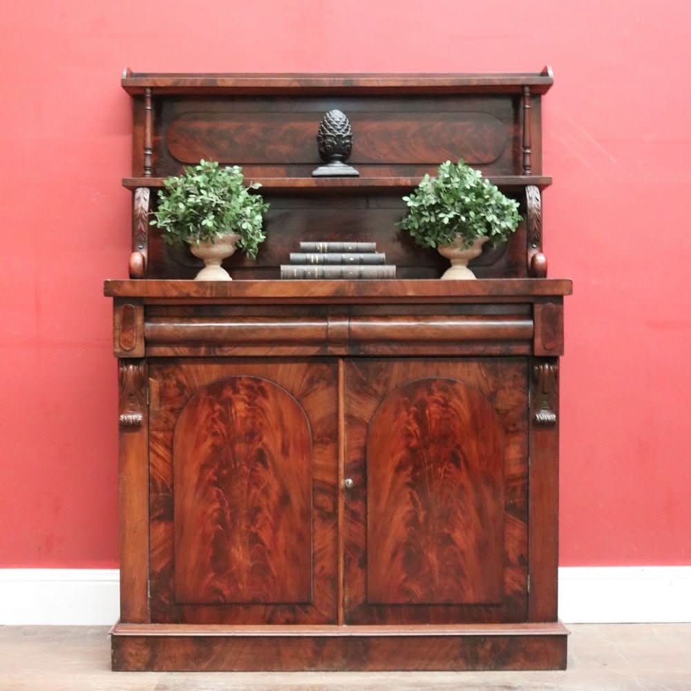 Antique English Mahogany Hall Cabinet or Cupboard with Storage and a Drawer. B12559 | Bazaa | Vintage, Designer and Antique Interiors