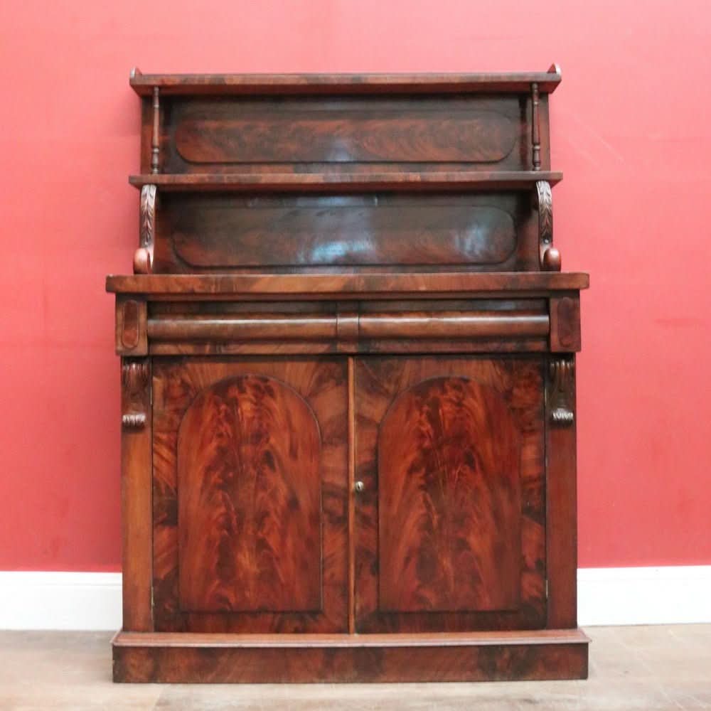 Antique English Mahogany Hall Cabinet or Cupboard with Storage and a Drawer. B12559 | Bazaa | Designer, Vintage and Antique Furniture