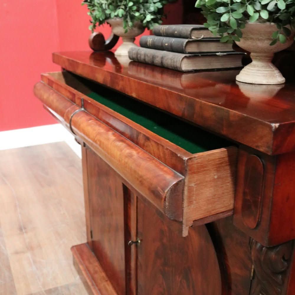Antique English Mahogany Hall Cabinet or Cupboard with Storage and a Drawer. B12559 | Bazaa | Designer, Vintage and Antique Furniture
