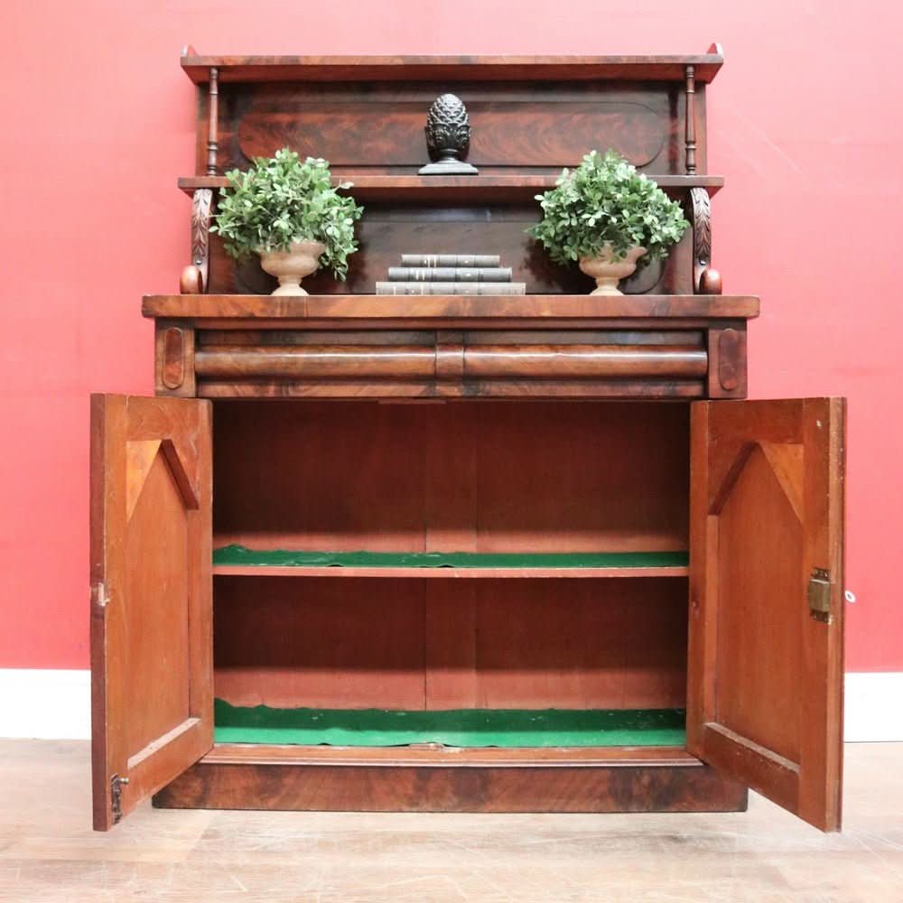 Antique English Mahogany Hall Cabinet or Cupboard with Storage and a Drawer. B12559 | Bazaa | Designer, Vintage and Antique Furniture