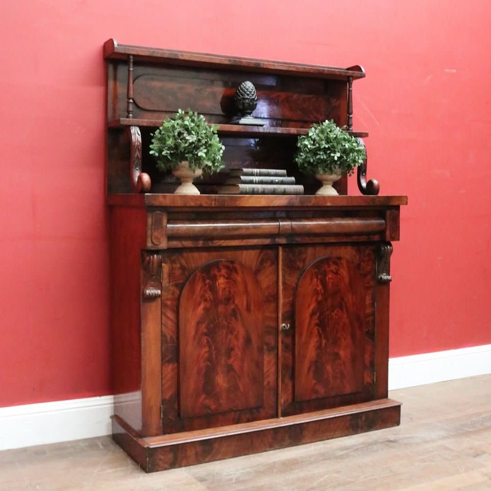 Antique English Mahogany Hall Cabinet or Cupboard with Storage and a Drawer. B12559 | Bazaa | Designer, Vintage and Antique Furniture