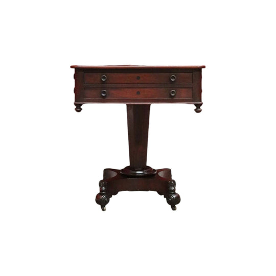 Antique English Mahogany Jewellery or Coin Table, Side or Lamp Table, Games or Card Table