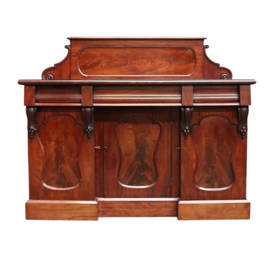 Antique English Mahogany Sideboard Flame Mahogany c1860. B12990