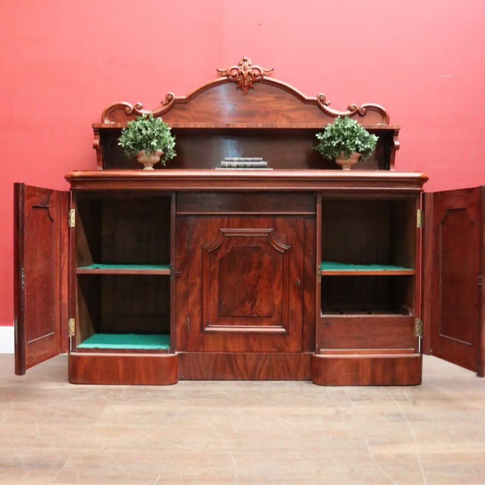 Antique English Mahogany Sideboard – Hall Cabinet or Dining Cupboard or Cabinet. B12556 | Bazaa | Designer, Vintage and Antique Furniture