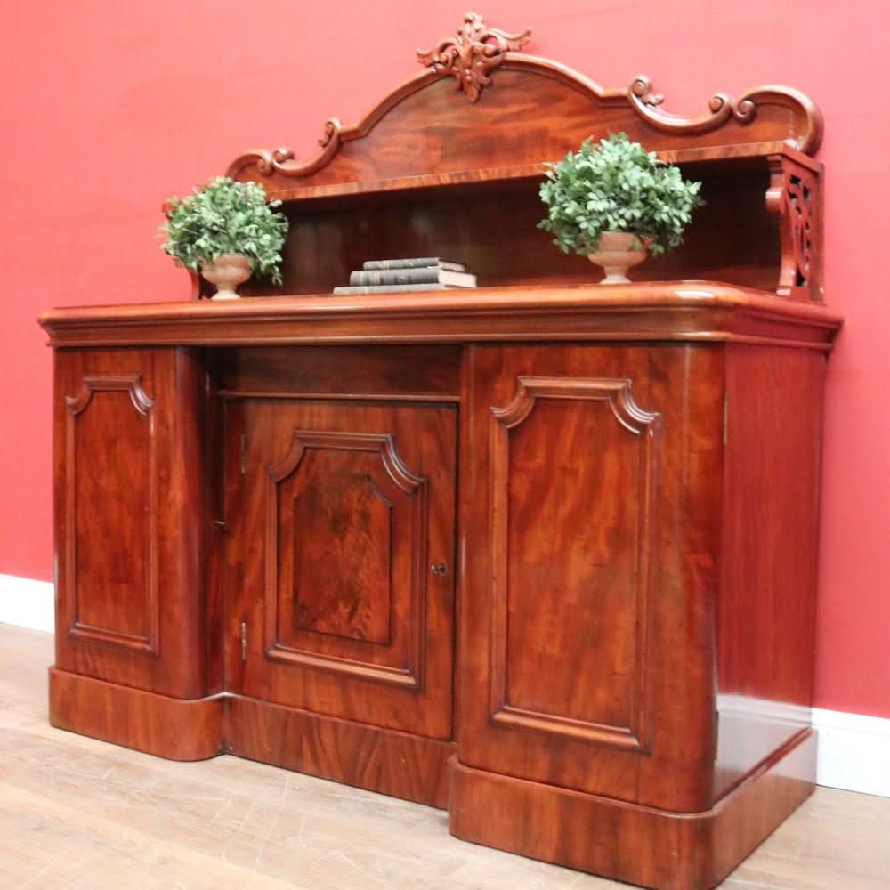Antique English Mahogany Sideboard – Hall Cabinet or Dining Cupboard or Cabinet. B12556 | Bazaa | Designer, Vintage and Antique Furniture