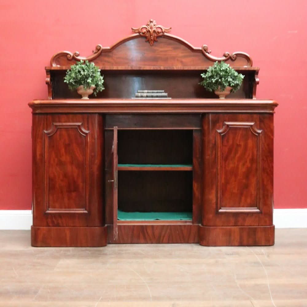 Antique English Mahogany Sideboard – Hall Cabinet or Dining Cupboard or Cabinet. B12556 | Bazaa | Designer, Vintage and Antique Furniture