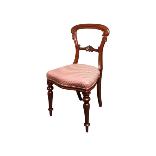 Antique English mid Victorian Set of 6 Mahogany  Dining Chairs