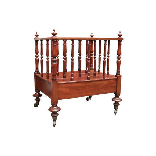 Antique English Music Canterbury , Magazine Holder, with Drawer to Base, Brass