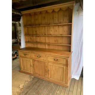 antique English pine Dresser with saw tooth cornice | Bazaa | Designer, Vintage and Antique Furniture