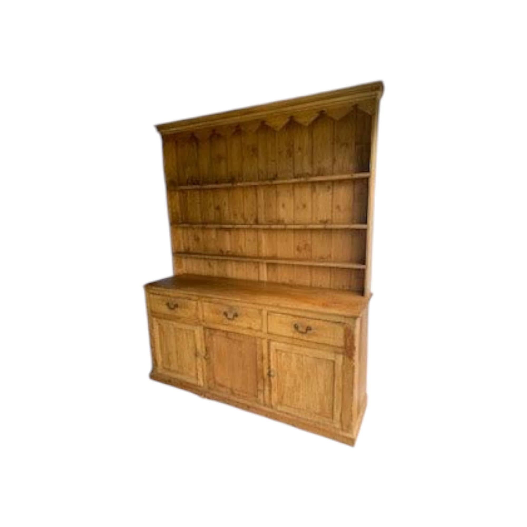 antique English pine Dresser with saw tooth cornice | Bazaa | Designer, Vintage and Antique Furniture