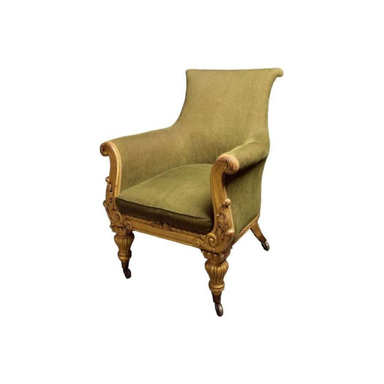 Antique English Regency Bèrgere / Armchair / Chair / Giltwood Chair c 1815.