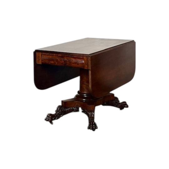 Antique English Regency period Cuban Mahogany drop side Table