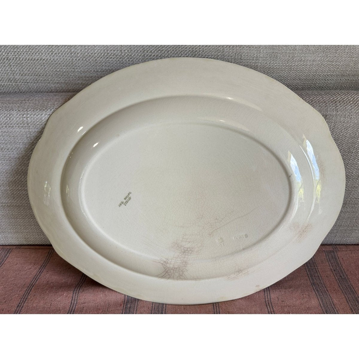 Antique English Serving Platter, Circa 1930s - Registered Form in Cornflower Blue | Bazaa | Designer, Vintage and Antique Furniture