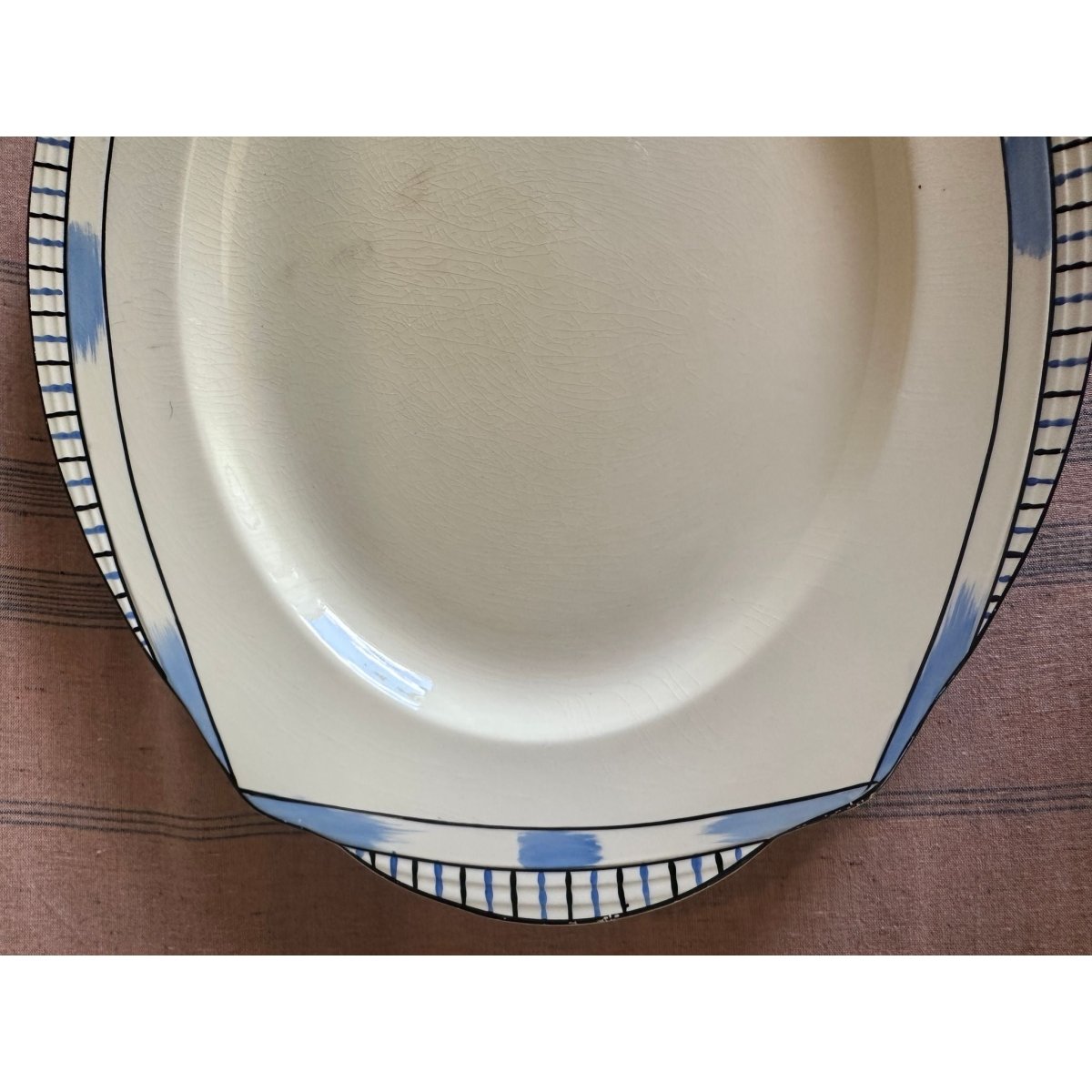 Antique English Serving Platter, Circa 1930s - Registered Form in Cornflower Blue | Bazaa | Designer, Vintage and Antique Furniture