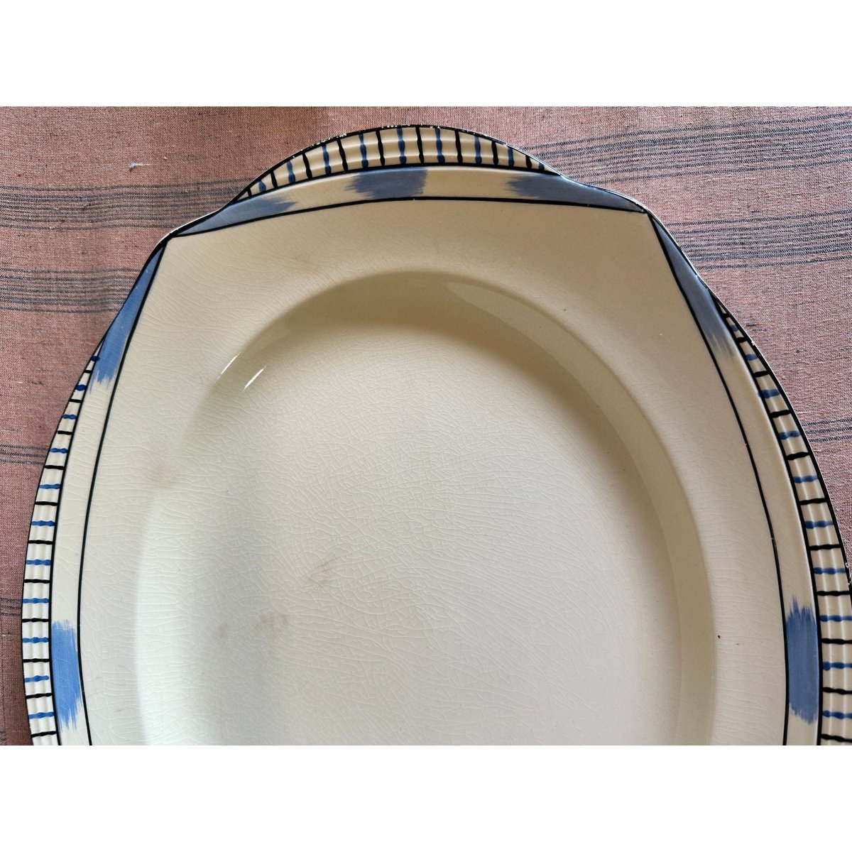 Antique English Serving Platter, Circa 1930s - Registered Form in Cornflower Blue | Bazaa | Designer, Vintage and Antique Furniture