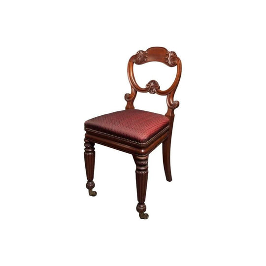 Antique English Set of 6 William IV Mahogany Dining Chairs.