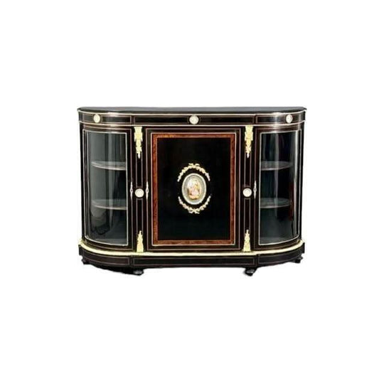 Antique English Victorian 1880s Napoleon III style Credenza