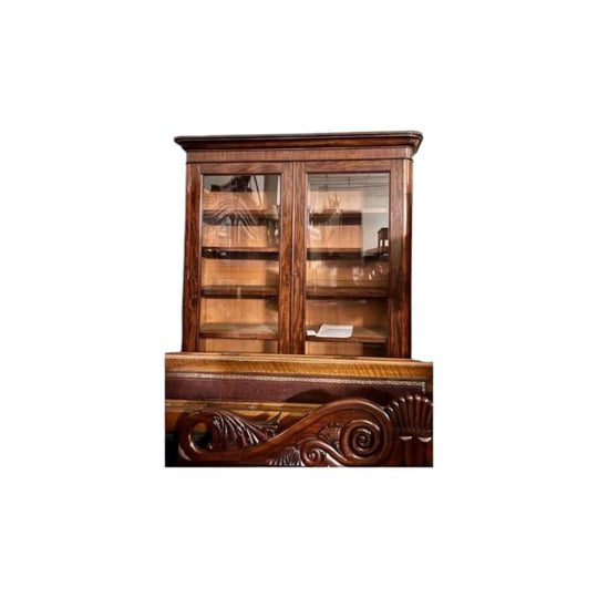 Antique English Victorian period Mahogany two height Book Case /Display Cabinet