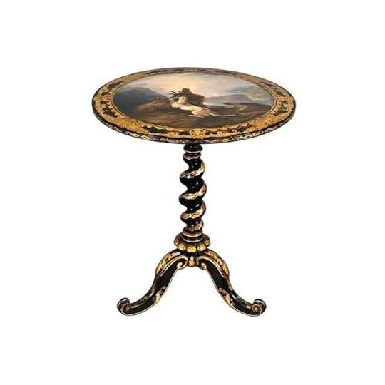 Antique English Victorian Polychrome Table by Jennens and Betteridge