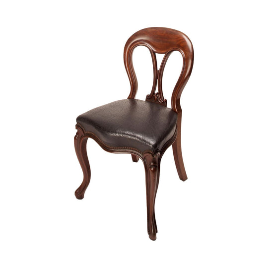 Antique English Victorian Set of six ( 6 ) Victorian Mahogany Dining Chairs