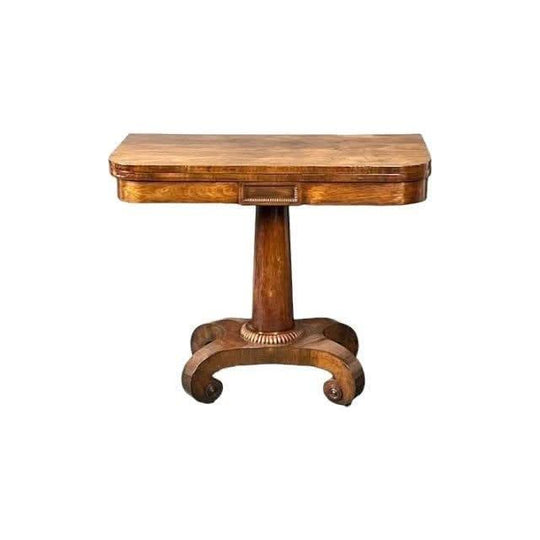 Antique English William IV Rosewood Card Table/ Side Table / Hall table.