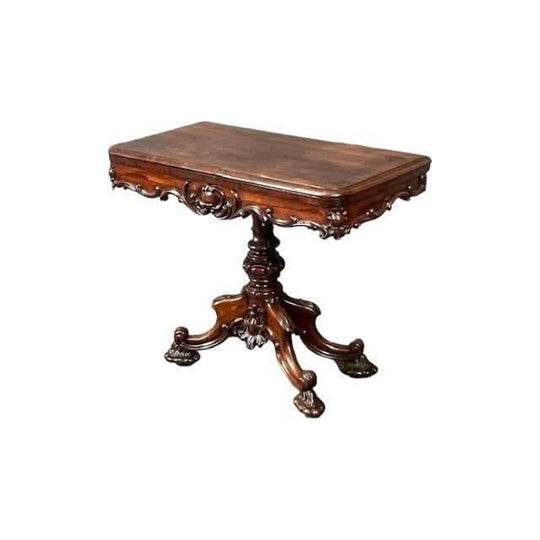 Antique English William IV Rosewood Card Table / Games Table / Side Table./ Hall Table.