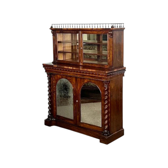 Antique English William IV Rosewoodtwo tier Side Cabinet.