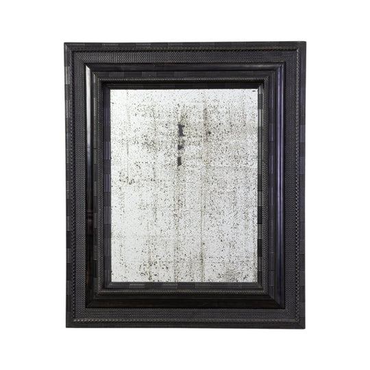 Antique Flemish Ebonised Ripple Mould Mirror