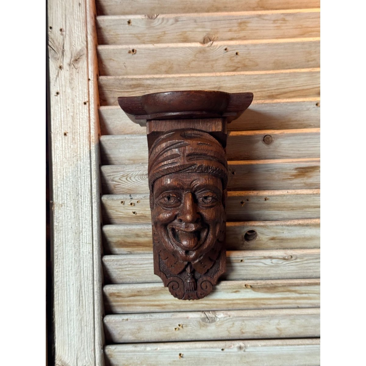 Antique Flemish Grotesque Carved Timber Corbel - 19th Century | Bazaa | Designer, Vintage and Antique Furniture