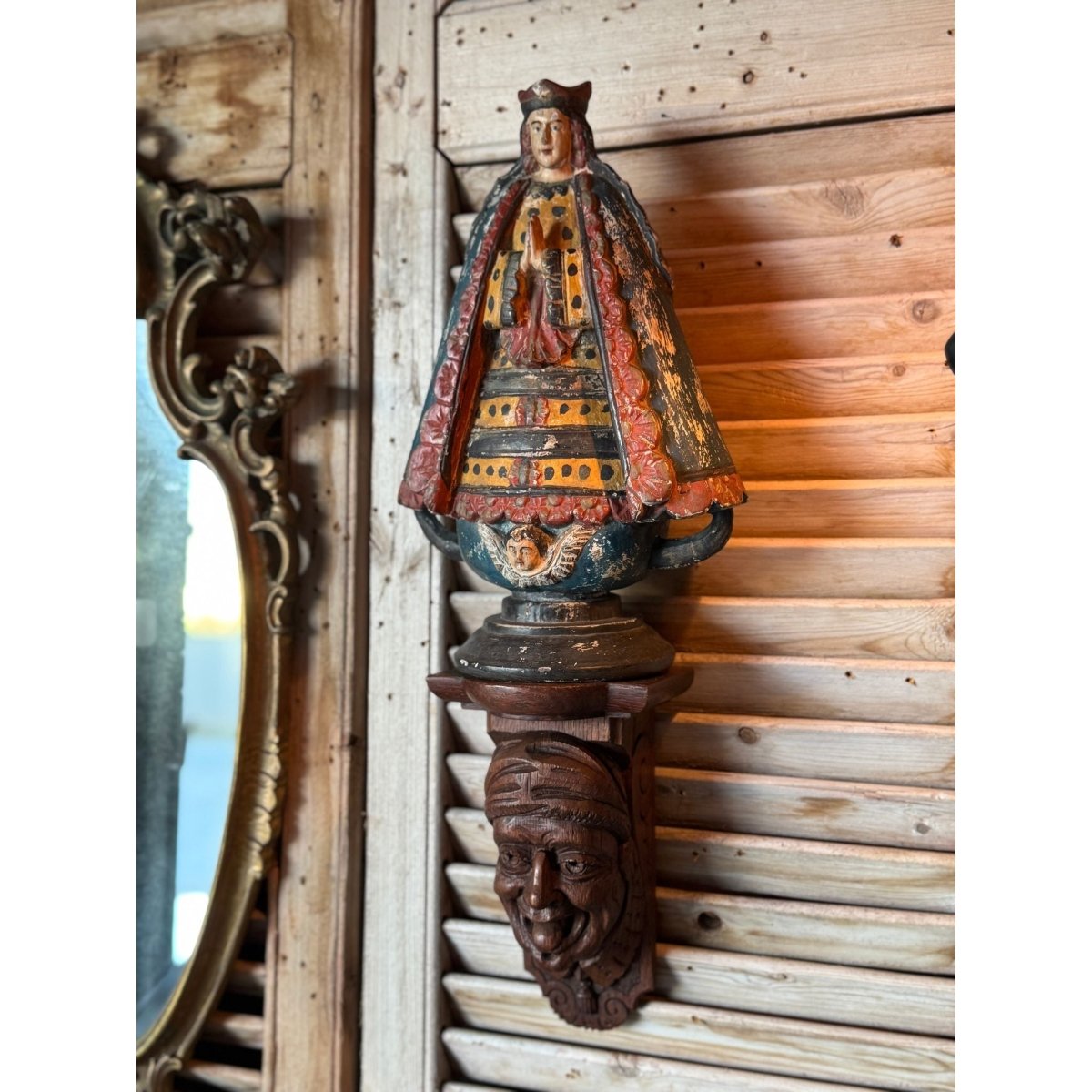 Antique Flemish Grotesque Carved Timber Corbel - 19th Century | Bazaa | Designer, Vintage and Antique Furniture