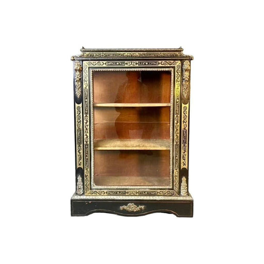 Antique French 19th century 'Boulle' DISPLAY CABINET.
