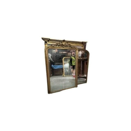 Antique French 19th century gilt framed Mirror.