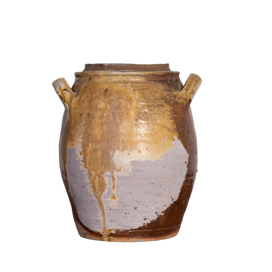 Antique French 19th Century Hand-thrown Terracotta Pot