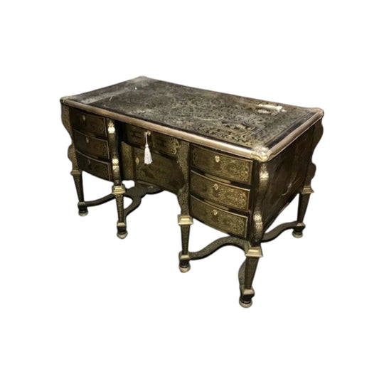 Antique French 19th century Mazarin Desk in the Andre Boulle manner.