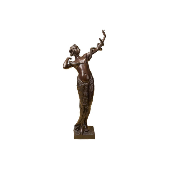 Antique / Vintage  French bronze  of a Snake Lady by Louis Barrias