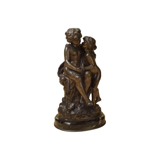 Antique French Bronze Hippolyte Moreau, Bronze Figure Group