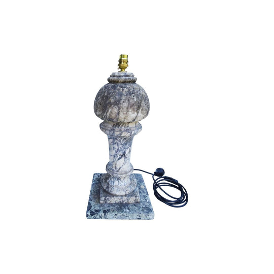 Antique French carved marble finial lamp