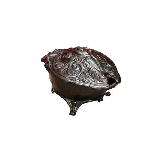 Antique French Cast Iron Coal Scuttle, Magazine Rack or Holder, Kindling Box