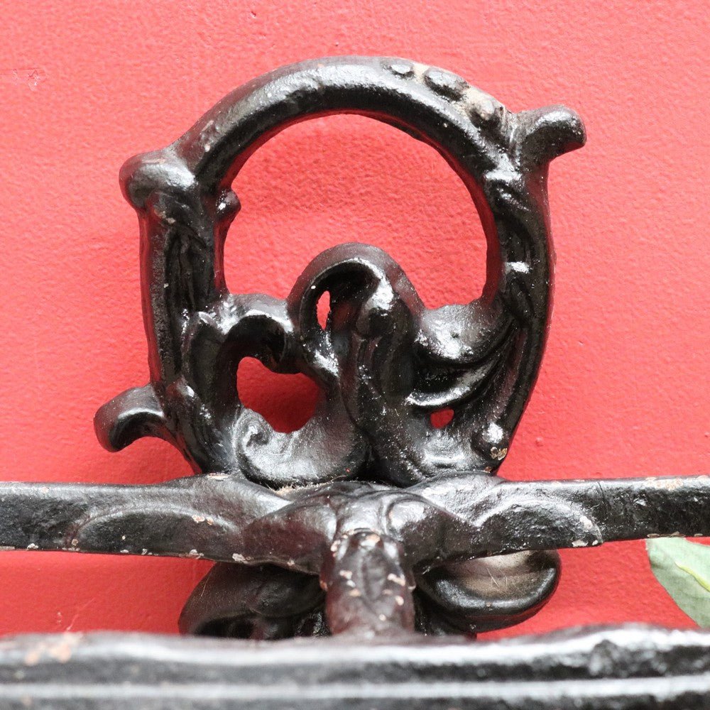 Antique French Cast Iron Umbrella Stand with Drip Tray and Decorative Black Enamel Finish. B12500 | Bazaa | Designer, Vintage and Antique Furniture