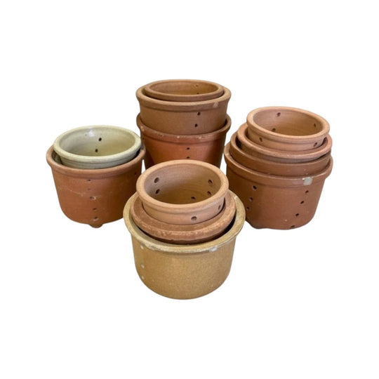 Antique French Cheese Strainers - Vintage Terracotta Faisselles